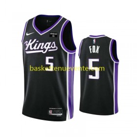 Maillot Basket Sacramento Kings DEAARON FOX 5 Nike ICON EDITION 2023-2024 Noir Swingman - Homme